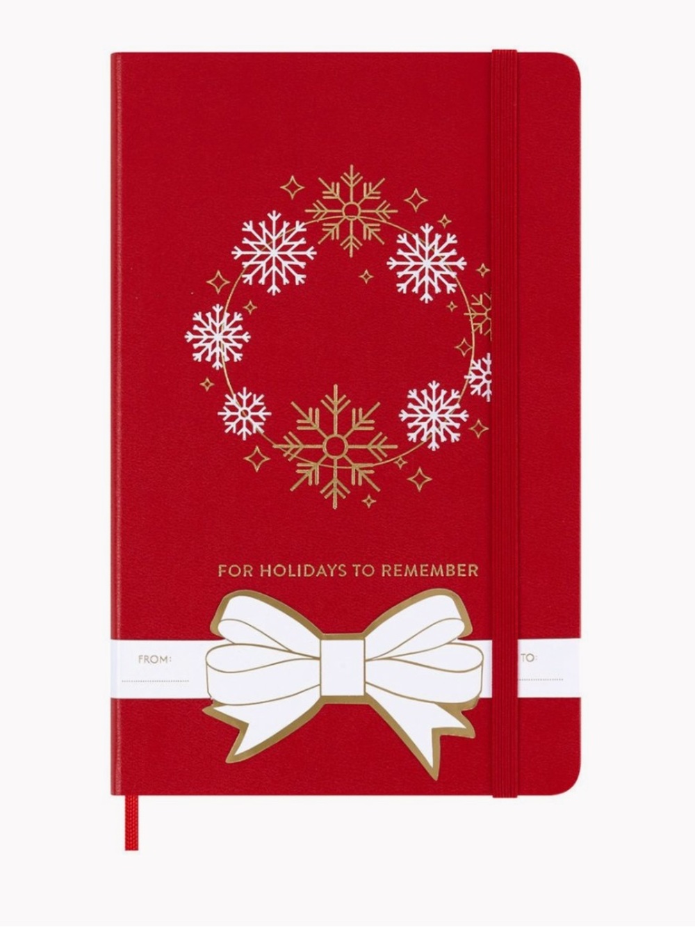 Moleskin Hard Cover Holiday Notebook in Red
